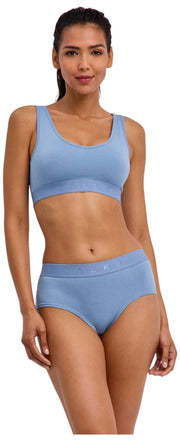Falke Daily Comfort Print 2-pack bustier bralette - Beige/Blauw