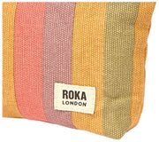 Roka Maida Vale Kleiner Baumwoll-Canvas-Beutel – Faded Multi Stripe