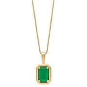 elements-gold-chunky-border-emerald-9ct-gold-pendant---green-35461375