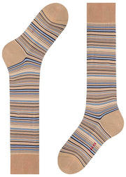 Falke Microblock Kniekousen - Sesambeige