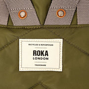 Roka Canfield B medium gerecyclede nylon rugzak - bieslookgroen