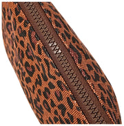 Roka Maida Vale Petite pochette en toile de coton - Mini Léopard Marron