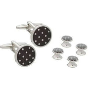 david-van-hagen-polka-dot-dress-studs-and-cufflinks-set---blacksilver-34498514