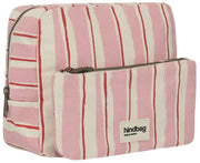 Hindbag Alix Extra Large Toiletry Bag - Pink/Red Stripes