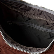 Roka Belsize Recycled Taslon Small Handbag - Chocolate Brown