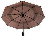 Roka Waterloo Paraplu van gerecycled nylon - Mini Luipaardbruin