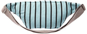Roka Mill Hill Baumwoll-Canvas-Gürteltasche – Blau gestreift