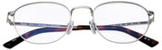 MessyWeekend Steve Blue Light Reading Glasses - Clear/Silver