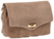 Elie Beaumont Suede Midi Twist Bag - Mink Beige