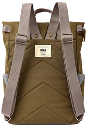 Sac à dos moyen en toile recyclée Roka Finchley - Sea Spray Brown