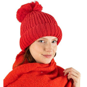 dents-ribbed-knit-bobble-hat---berry-red-34492970