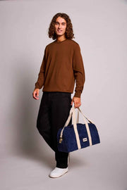 Hindbag Charlie Bowling Bag - Velours Bleu Marine