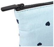 Roka Maida Vale Pochette en toile de coton moyenne - Imprimé coeur bleu