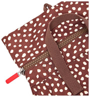Petit sac à dos en toile recyclée Roka Canfield B - Marron à pois
