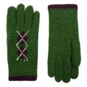 dents-argyle-marl-yarn-knitted-gloves---emerald-greenamethyst-purple-34477627