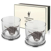 english-pewter-company-11oz-double-highland-cow-tumbler-set---silverclear-34391507