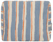 Hindbag Alix Extra Large Toiletry Bag - Orange/Blue Stripes