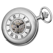 burleigh-half-hunter-mechanical-pocket-watch---chrome-silver-34481377
