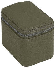 Mini boîte à montres de voyage zippée Stackers - Vert olive