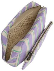 Hindbag Alix Extra Large Toiletry Bag - Green/Parma Stripes