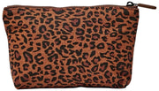 Roka Maida Vale Petite pochette en toile de coton - Mini Léopard Marron