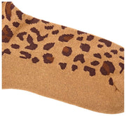 Chaussettes Roka Wimbledon Crew - Savannah Léopard Sable Beige