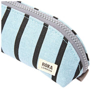 Roka Tate Kleine Baumwoll-Canvas-Tasche – Blau gestreift