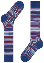Falke Microblock Kniekousen - Stonewash Blauw