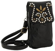 Campomaggi Siena Stud Telefoonhouder Tas - Zwart
