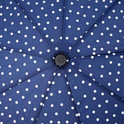 Parapluie Roka Waterloo en nylon recyclé - Bleu marine à pois
