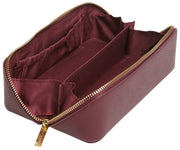 Alice Wheeler London Luxuriöser kleiner Zugkoffer – Beerenrot