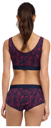Falke Daily Comfort Print 2-Pack Bustier Bralette - Rouge/Noir