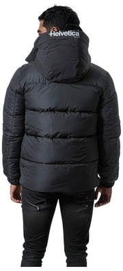 Helvetica Mountain Pioneers Barnes Parka mit Kapuze – Schwarz