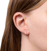 Beginnings 12mm Plain Hoop Earrings - Silver