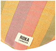 Roka Mill Hill Small Cotton Canvas Bum Bag - Faded Multi Stripe