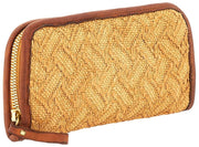Campomaggi Veracruz leren tas van stro - natuurlijk beige/cognacbruin