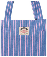 Superdry & Co Oxford Stripe Tote Bag – Broker Navy/Rosa gestreift