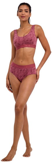 Falke Daily Comfort Print 2-pack bustier bralette - Rood