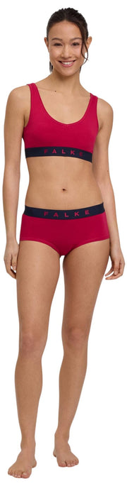 Falke Daily Comfort Print 2-Pack Bustier Bralette - Rouge/Noir