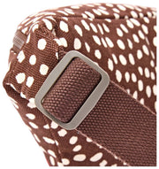 Sac banane en toile de coton Roka Mill Hill - Pois marron