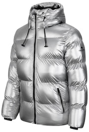 Helvetica Mountain Pioneers Cosmos donsjack met capuchon - zilver