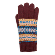 dents-jacquard-fair-isle-knitted-gloves---damson-burgundy-34477869