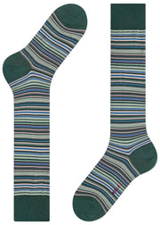 Falke Microblock Kniekousen - Jade Mel Groen