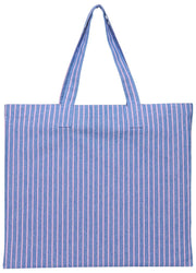 Superdry & Co Oxford Stripe Tote Bag – Broker Navy/Rosa gestreift