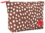 Roka Maida Vale Kleine Baumwoll-Canvas-Tasche – Brown Dot