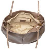 Elie Beaumont gebogen zachte draagtas - Minkbeige