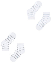 Esprit Feine Linie 2 Pack kurze Socken - Weiß/Blau