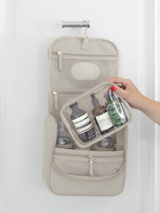 Stackers Medium hangende toilettas - Havermoutcrème