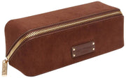 Alice Wheeler London Kensington Petite valise de train en daim - Marron chocolat