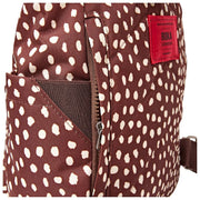 Petit sac à dos en toile recyclée Roka Canfield B - Marron à pois